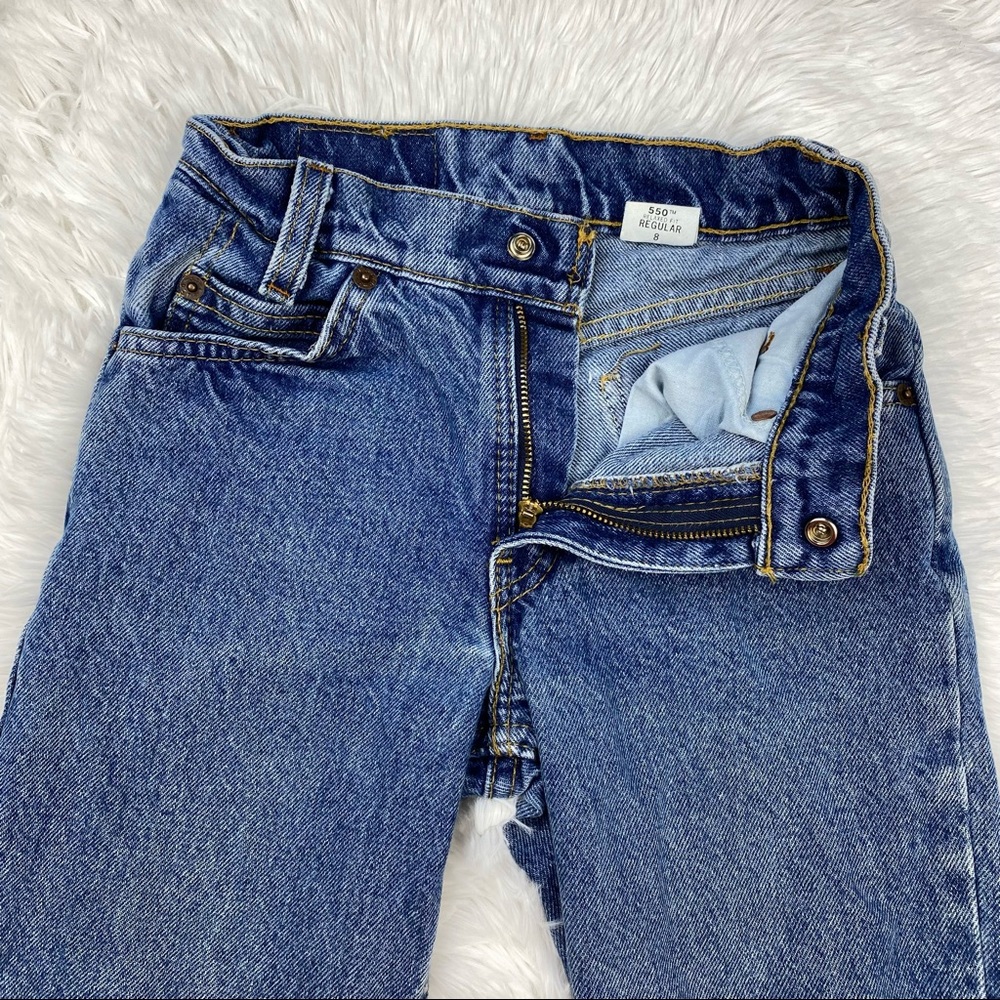 Vintage Kids Levi's 550 Orange Tab Cut Offs A40 - Picture 4 of 12